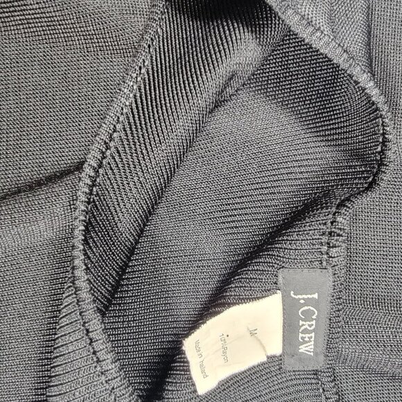 Vintage J. Crew bodycon dress black size medium classic style silky thick - Picture 7 of 16